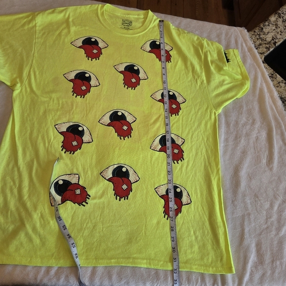 Flatbush Zombies Acid Eyes Tee Men's 2xl Neon Yellow Open Your Mind - Picture 13 of 13